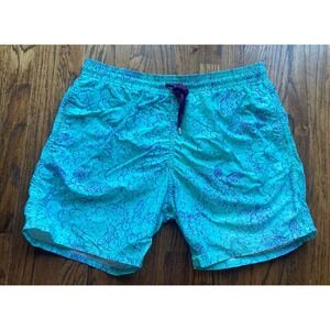 Vilebrequin Swim Trunks Mens 3XL Blue Bubbles 2016 Limited Edition Lined